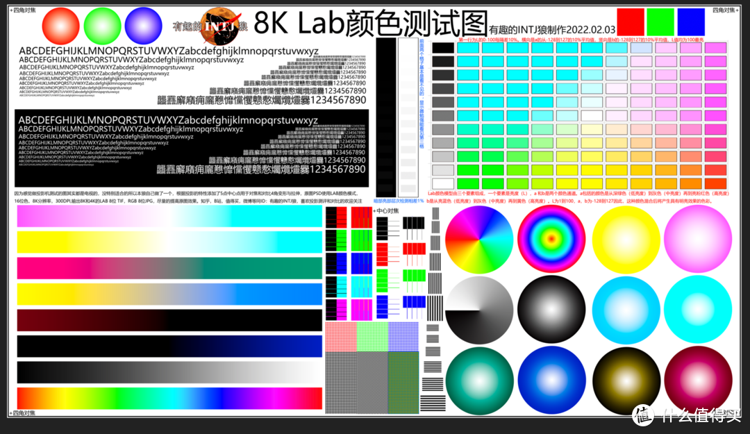 [INTJ狼测评]RGB与Lab色域硬核科普，做张1G的8K测试图，谈投影色彩  第38张
