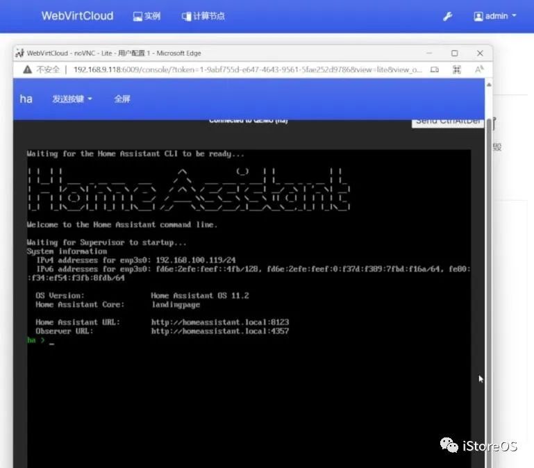 iStoreOS路由在KVM虚拟机环境下安装HomeAssistant